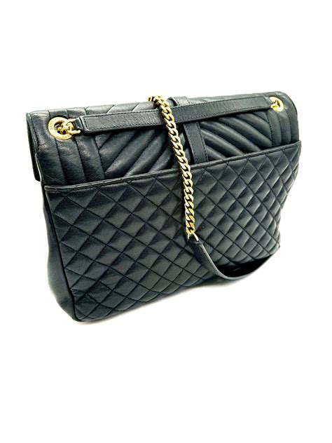 bolso ysl negro|bolso de piel grande.